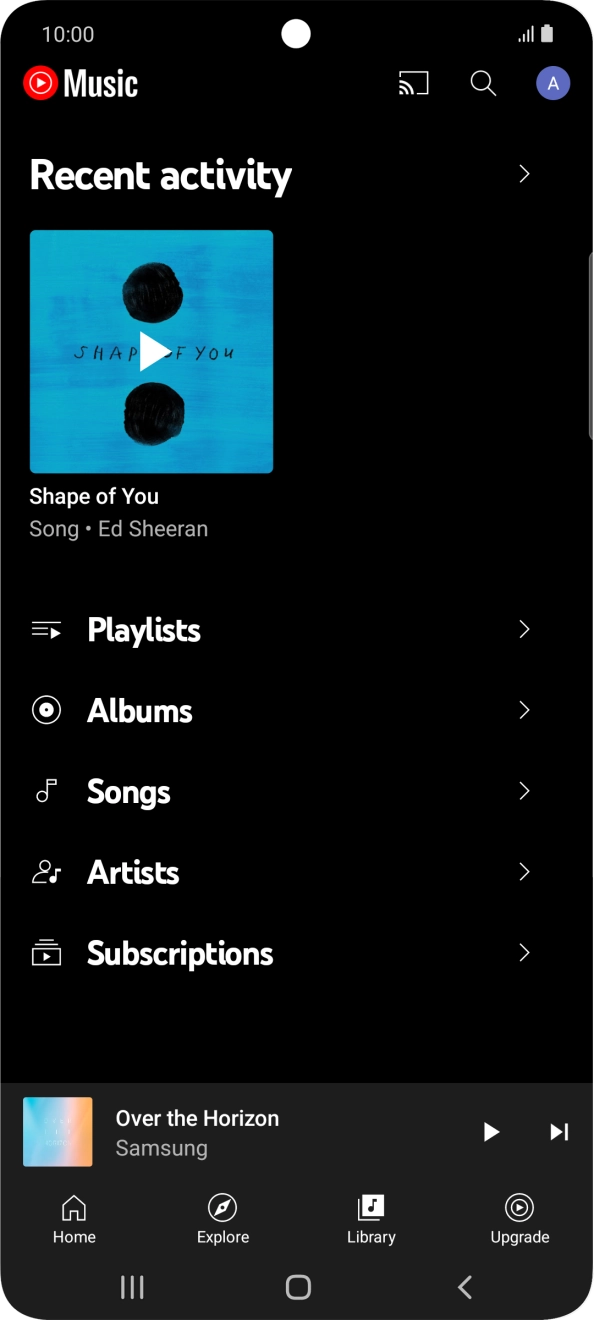 Press the required category and go to the required audio file.