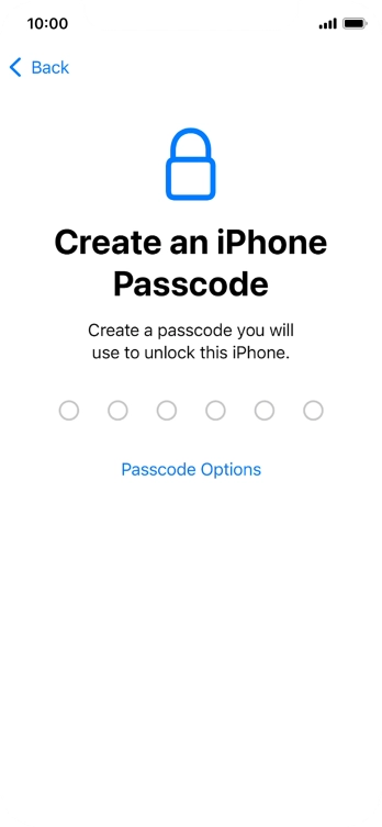 Press Passcode Options. Press Passcode Options.