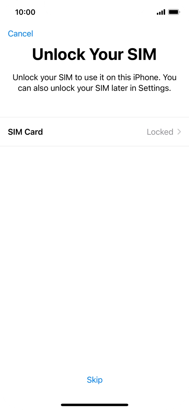 Press SIM Card.