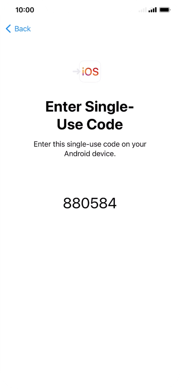 Follow the instructions on the screen and in the 'Move to iOS' app to transfer the content from the Android phone to your phone and set up your phone and prepare it for use.
