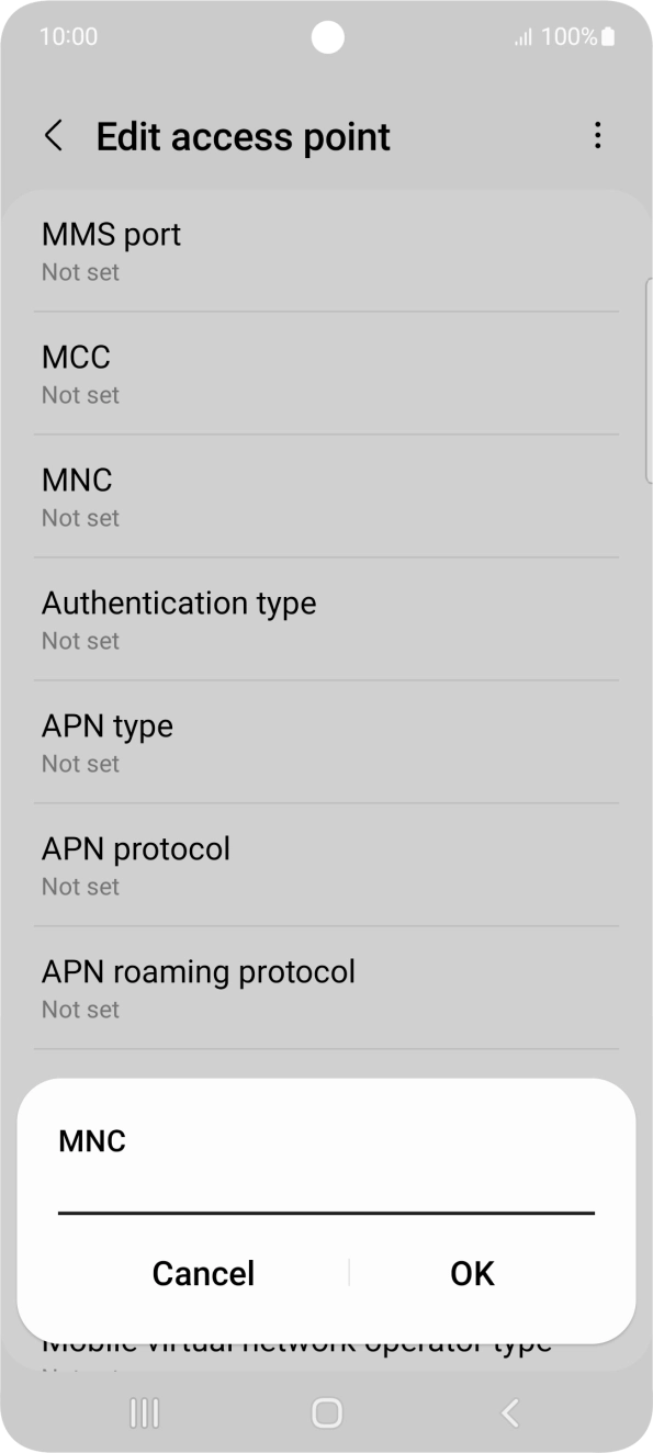 Key in 10 and press OK. Key in 10 and press OK.