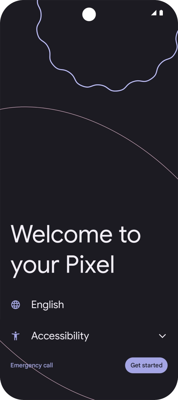 Press the field next to the language icon. Press the field next to the language icon.