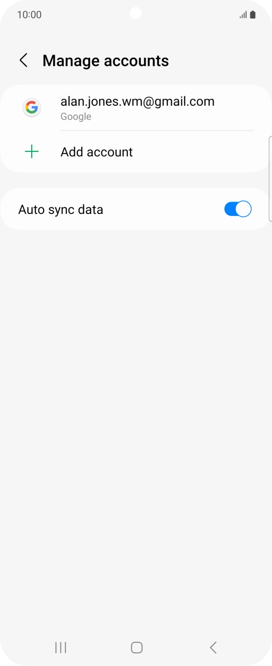 Press Add account. Press Add account.