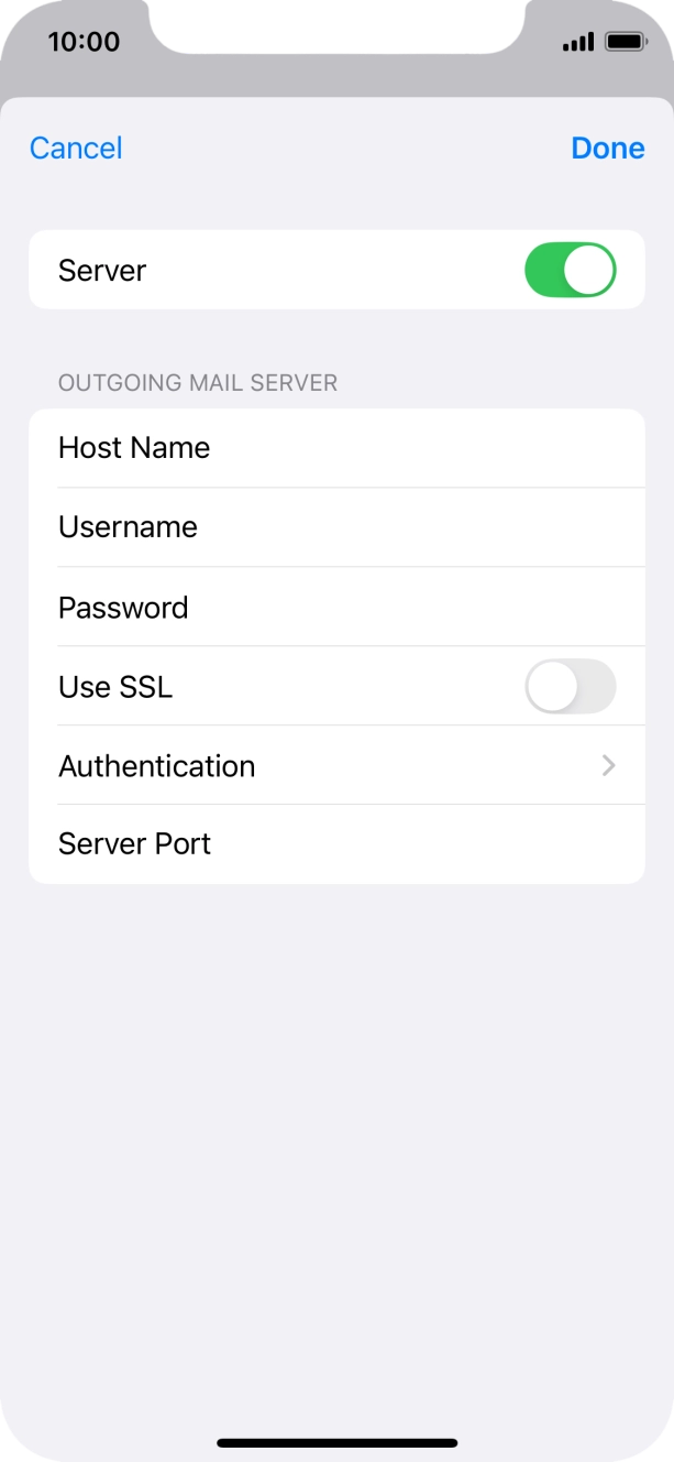 Press the indicator next to 'Use SSL' to turn on the function. Press the indicator next to 'Use SSL' to turn on the function.