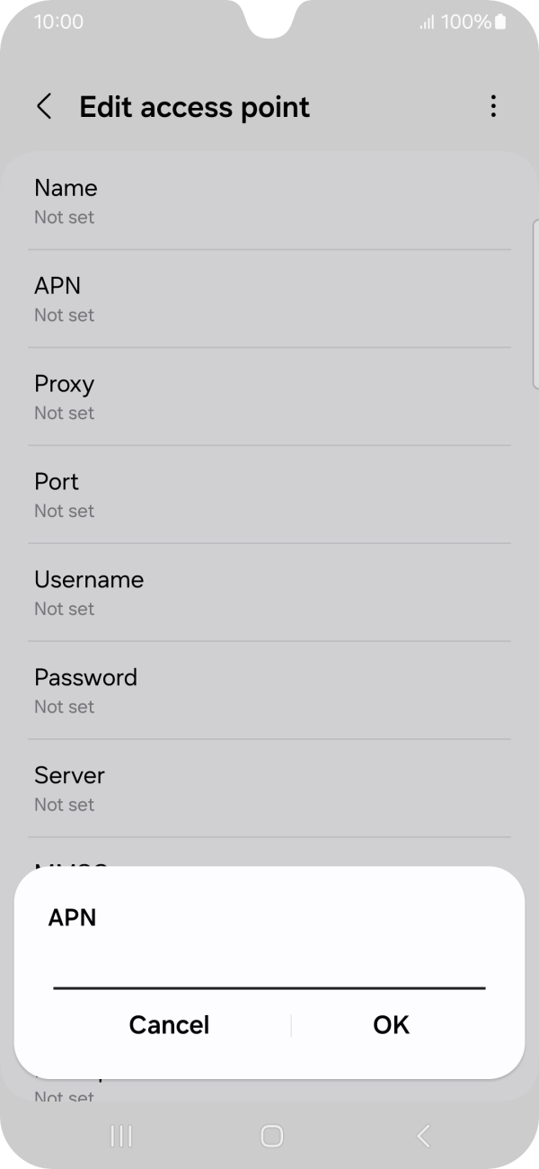 Key in mobile.o2.co.uk and press OK.