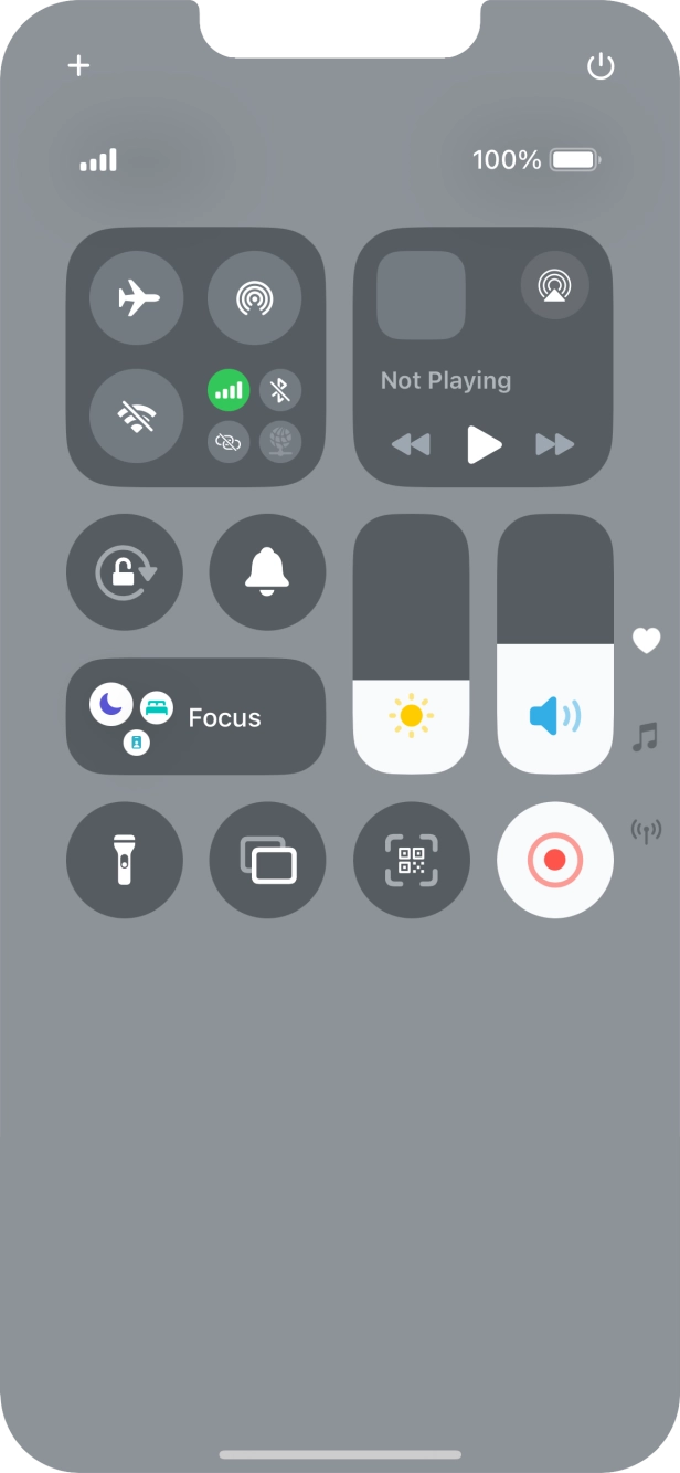 Press the screen recording icon to stop the recording.