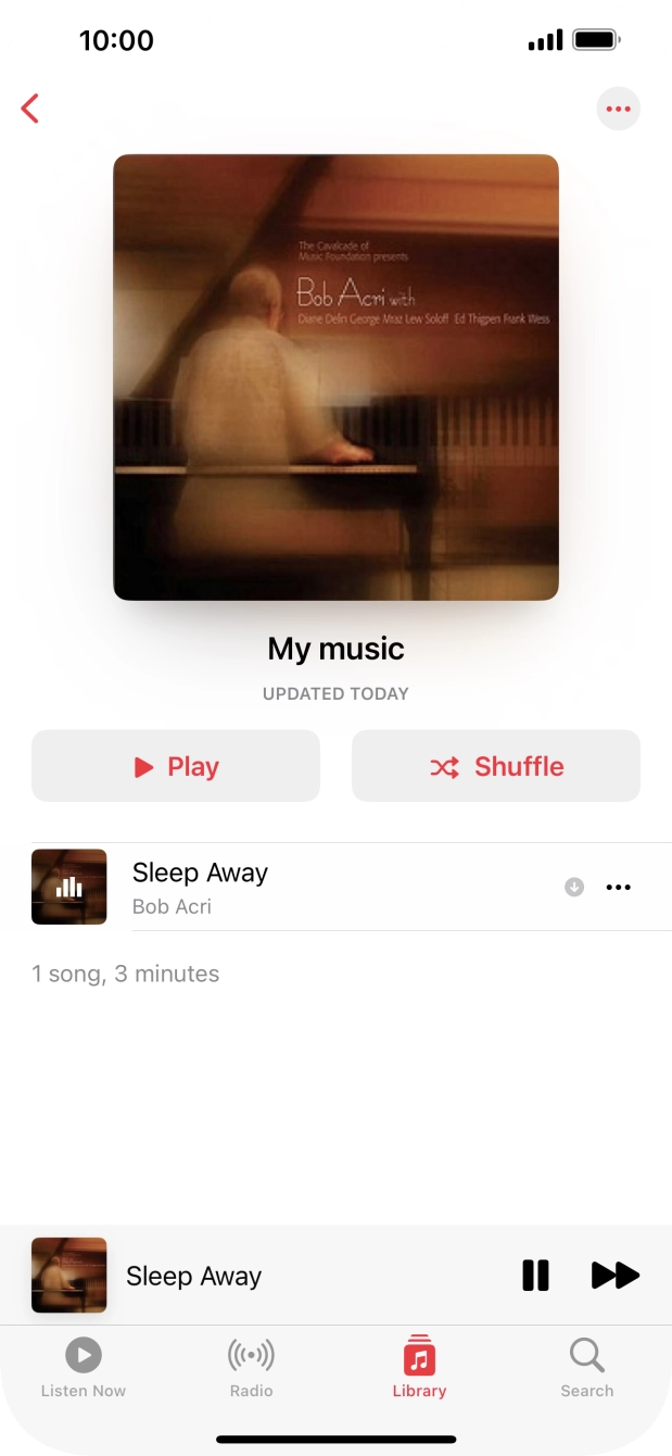 Press the song title. Press the song title.