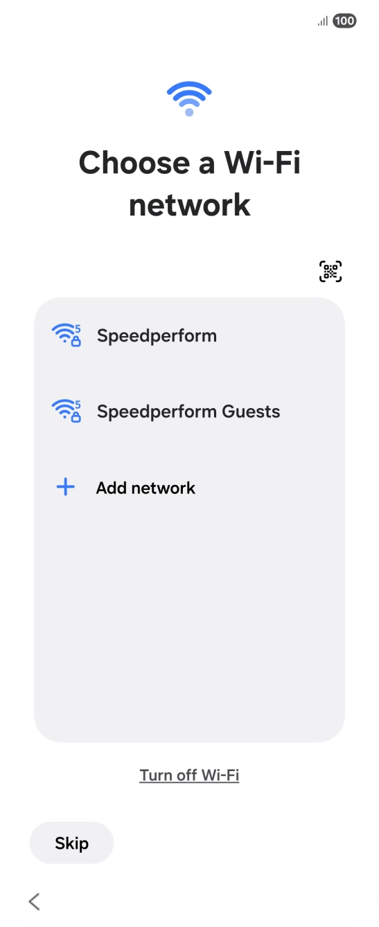 Press the required WiFi network.
