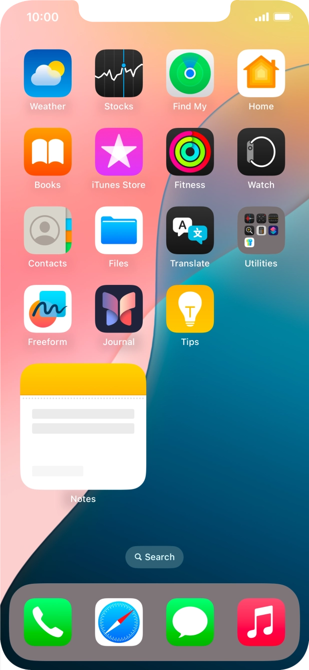 If you're using a Widget Stack: slide up or down on the stack to select the required widget. If you're using a Widget Stack: slide up or down on the stack to select the required widget.