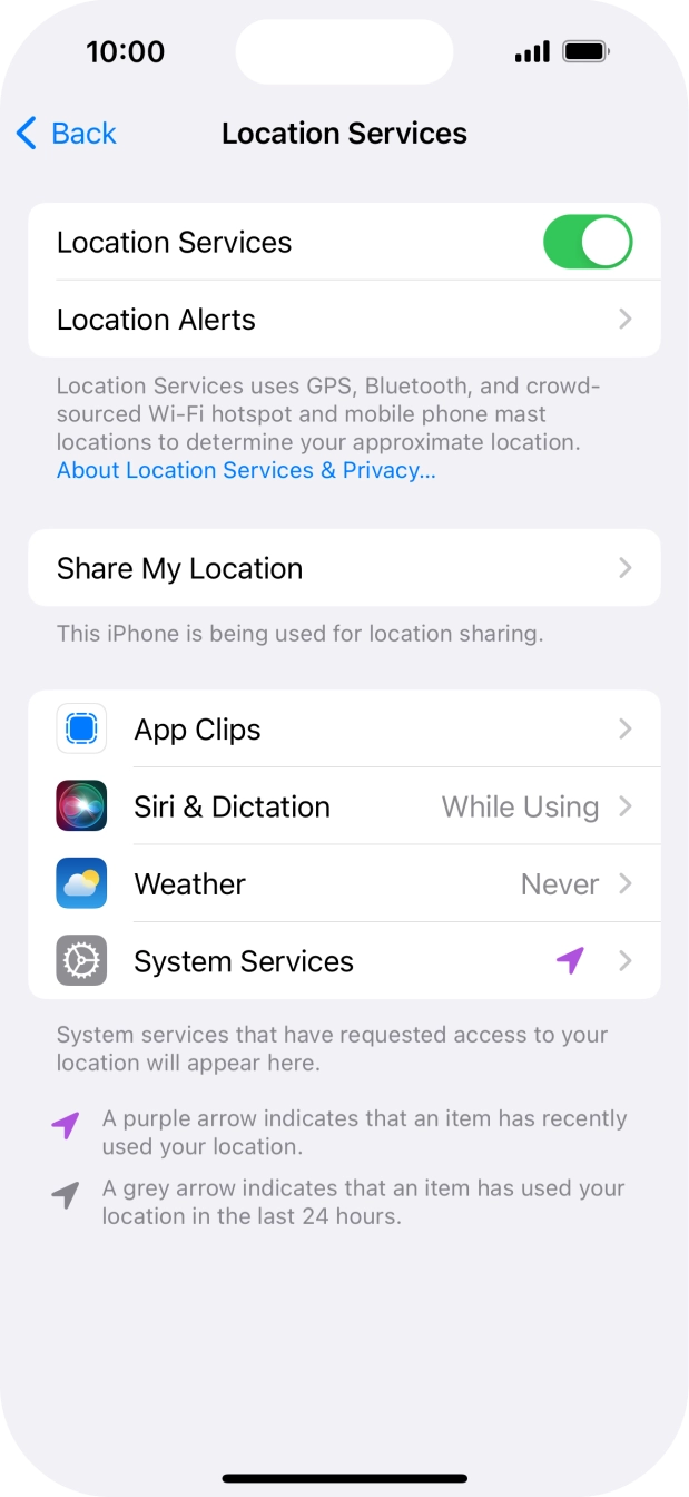 Press the required app. Press the required app.