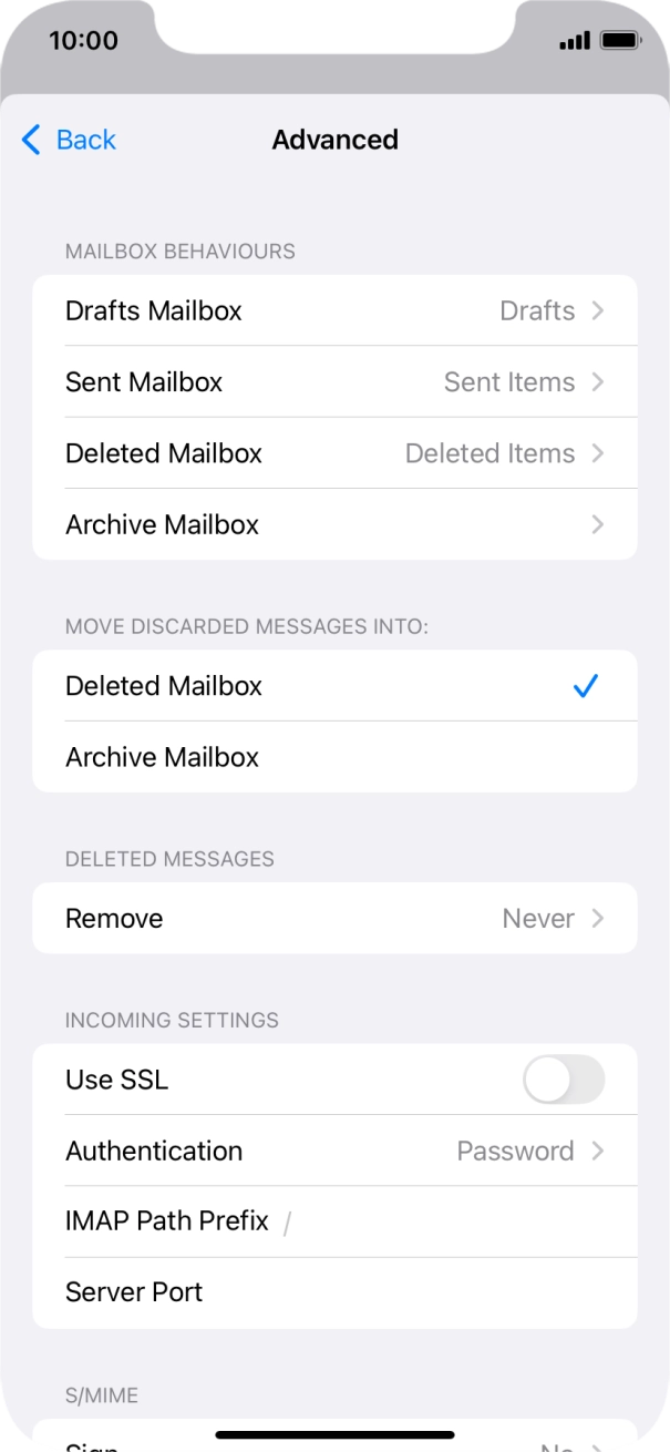 Press the indicator next to 'Use SSL' to turn on the function. Press the indicator next to 'Use SSL' to turn on the function.