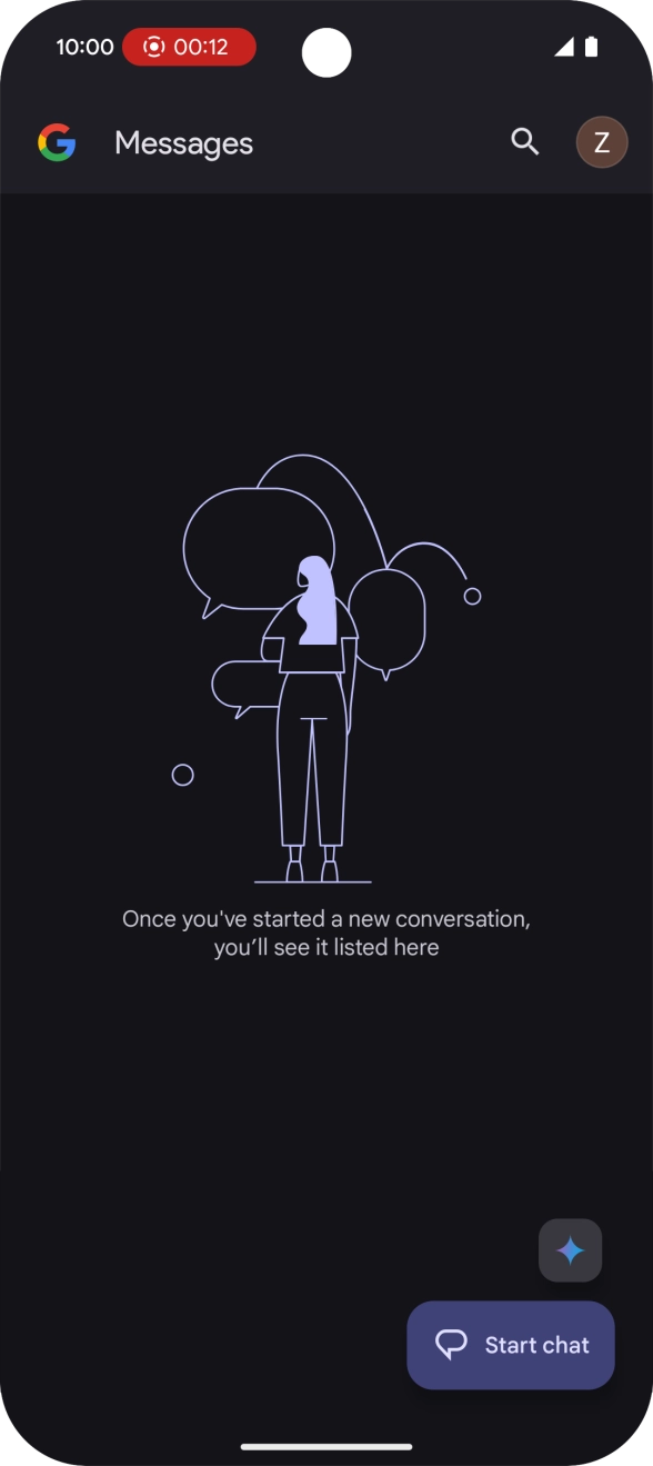 Press the screen recording icon.