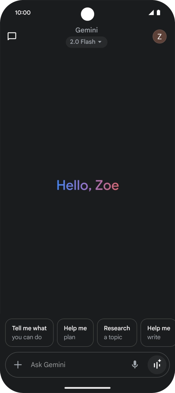 Press the profile icon.