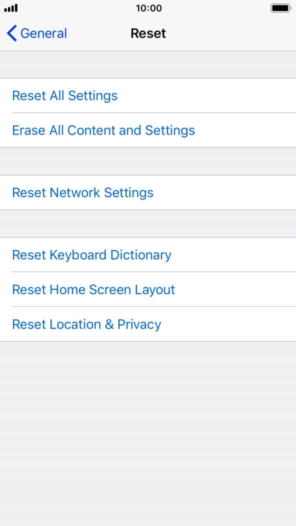 Press Reset All Settings.