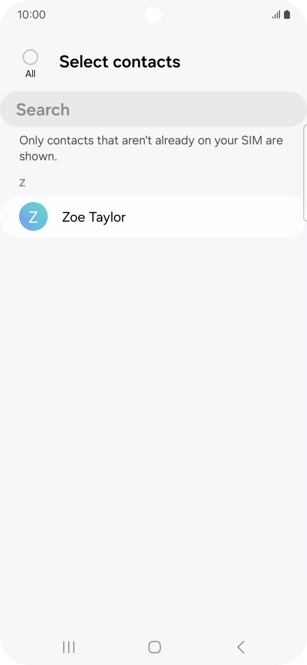 Press the field above 'All'. Press the field above 'All'.