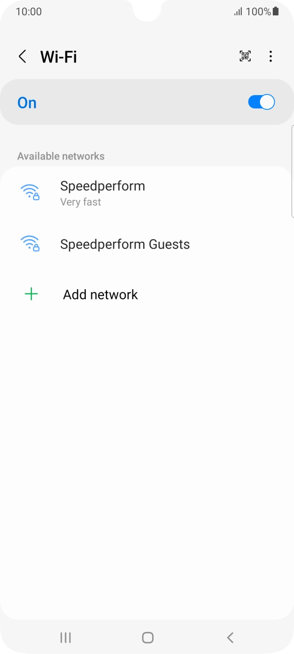 Press the required WiFi network.