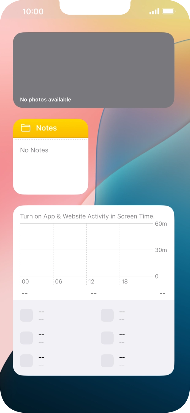 Press and hold the required Widget Stack.