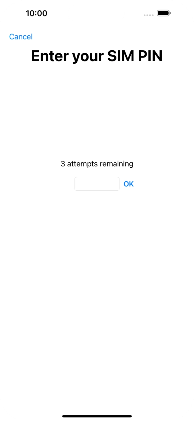 If your SIM is locked, key in your SIM PIN and press OK. The default SIM PIN is 0000.