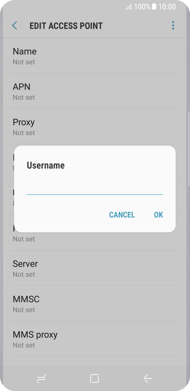 Key in o2wap and press OK.
