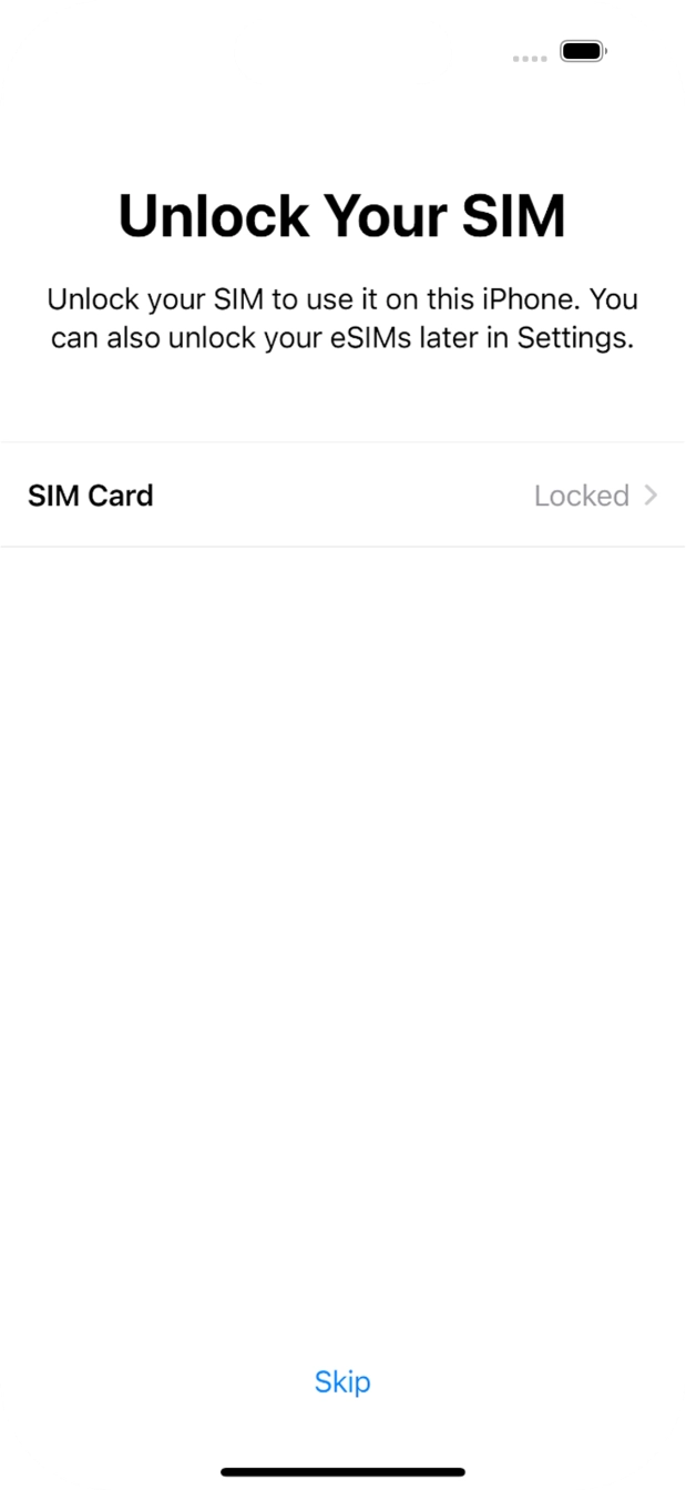 Press SIM Card.