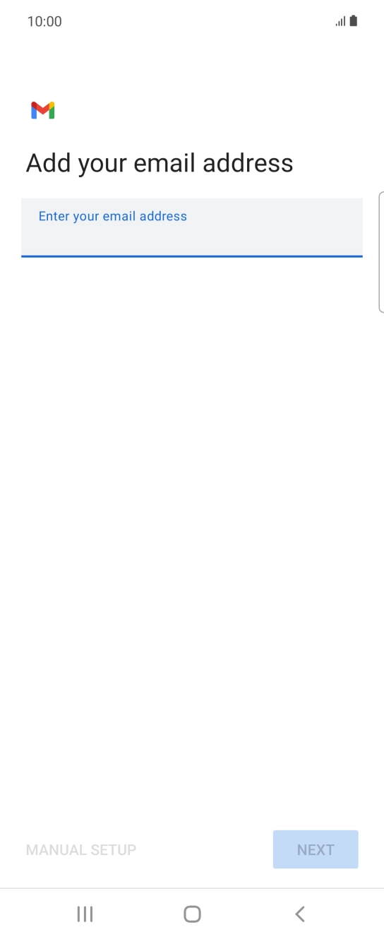 Press the field below 'Enter your email address' and key in your email address. Press the field below 'Enter your email address' and key in your email address.