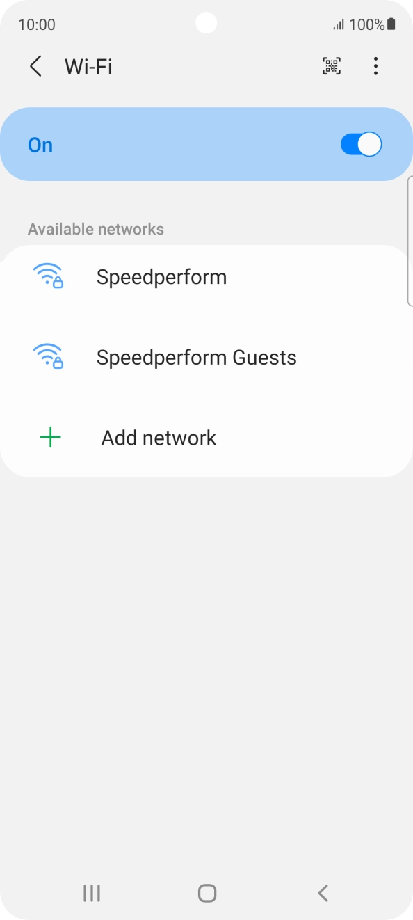 Press the required WiFi network. Press the required WiFi network.