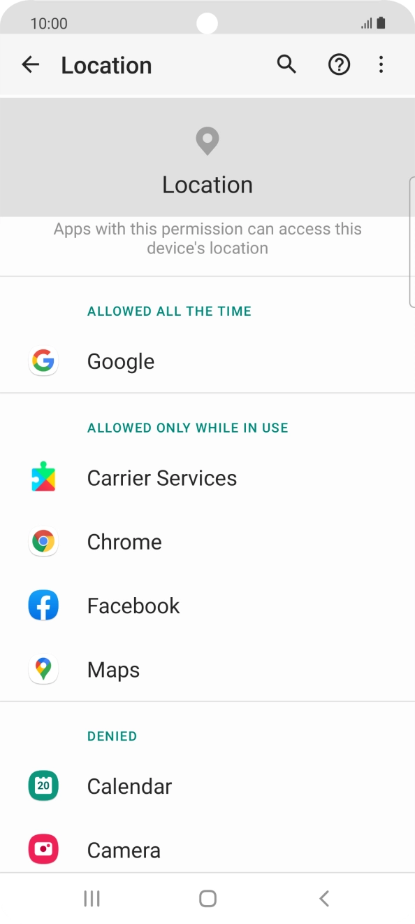 Press the required app. Press the required app.