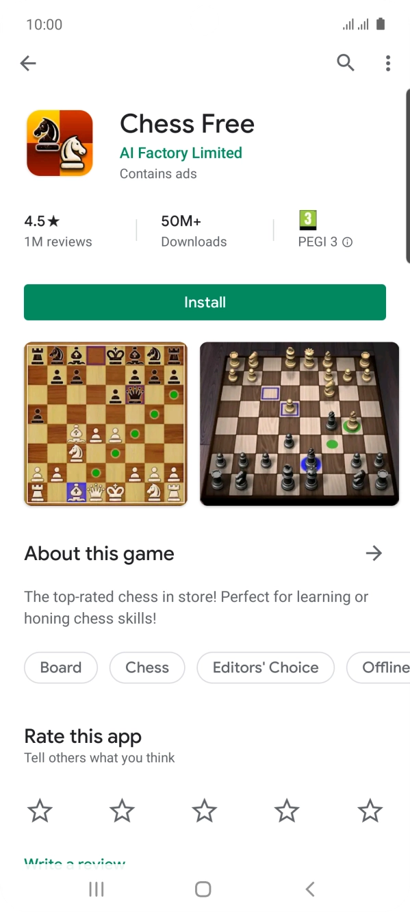 Press Install and follow the instructions on the screen to install the app.