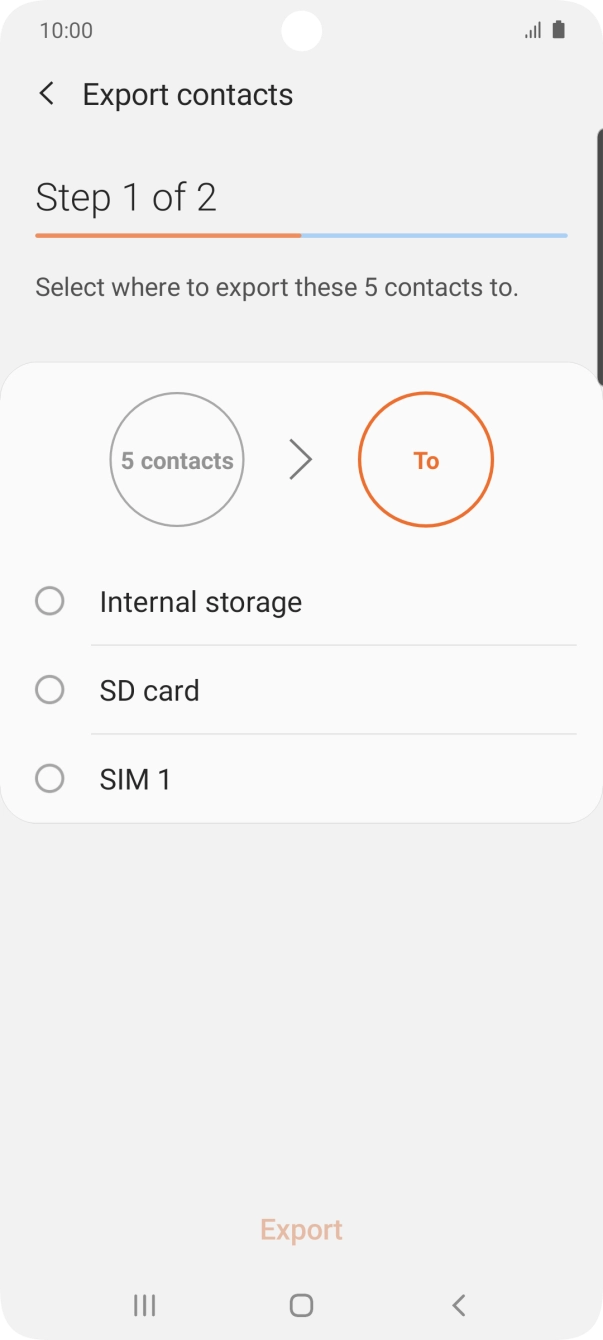 Press the name of the SIM.