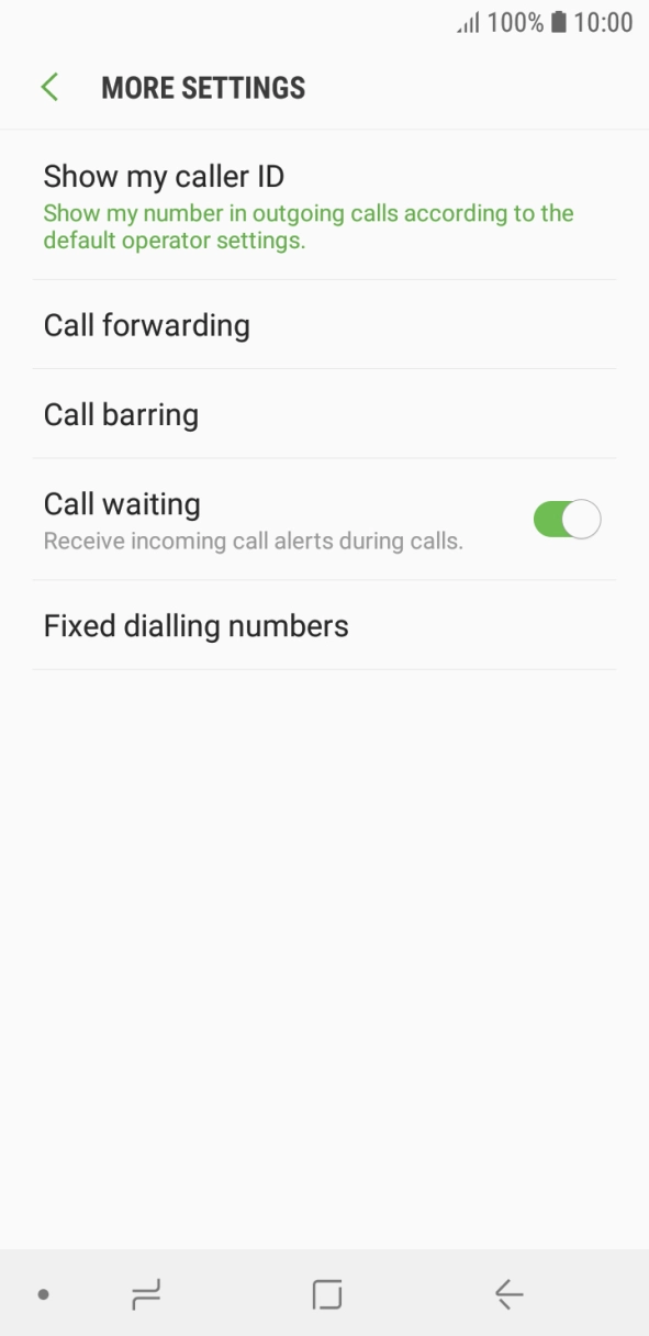 Press Call forwarding. Press Call forwarding.