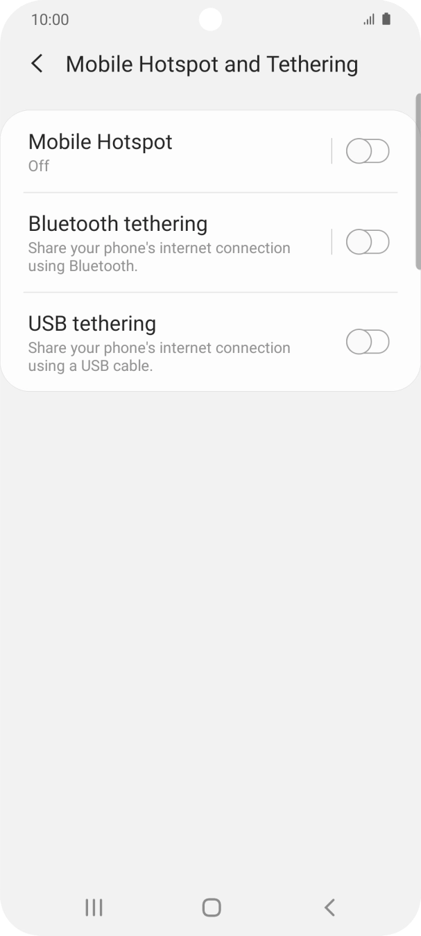 Press Mobile Hotspot.