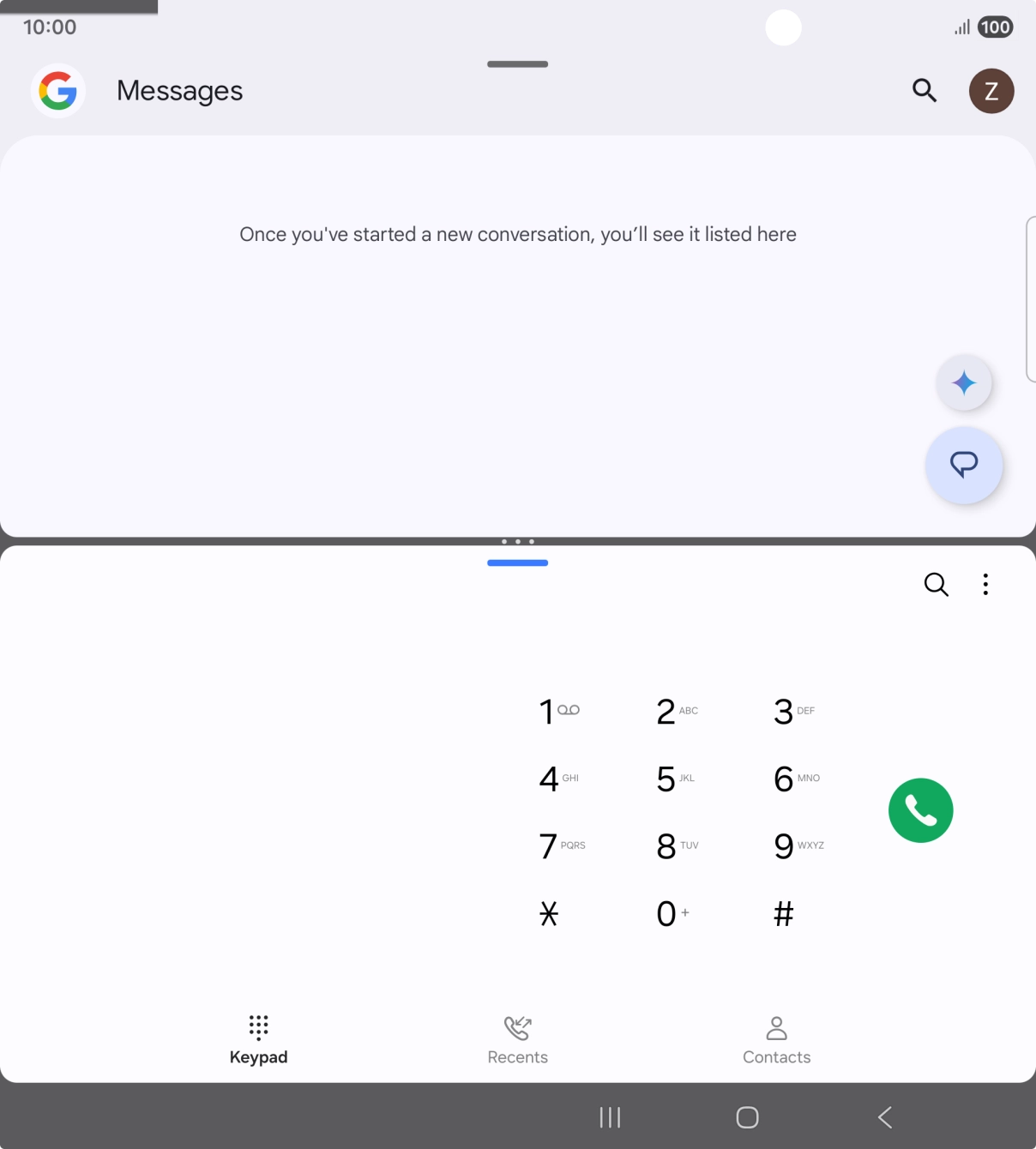 The applications are now shown in split screen view and you can use both applications at the same time.