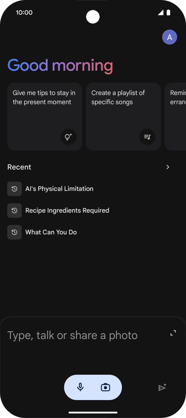 Press the profile icon. Press the profile icon.