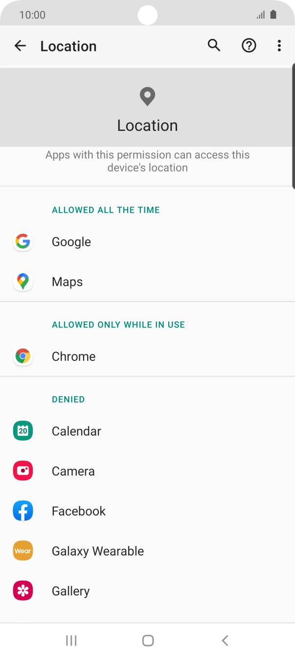 Press the required app.
