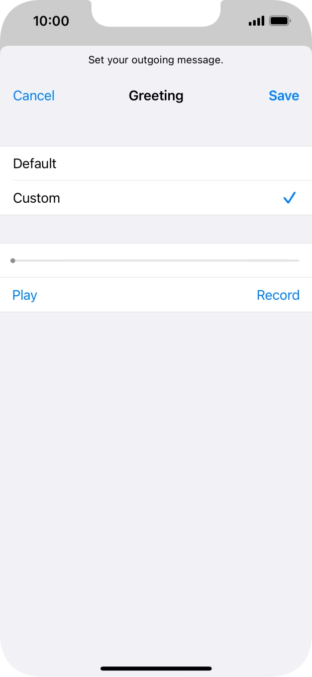 Press Play to play back your greeting. Press Play to play back your greeting.