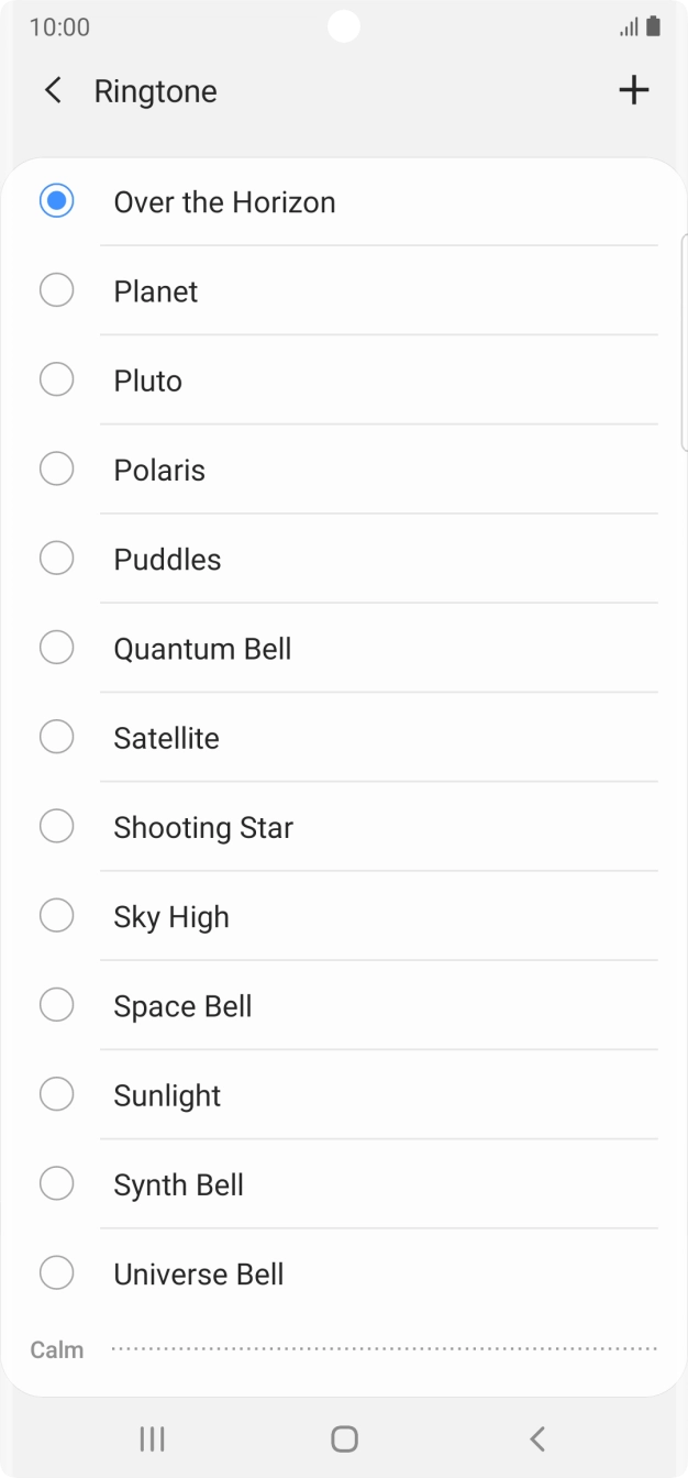 Press the add ring tone icon.