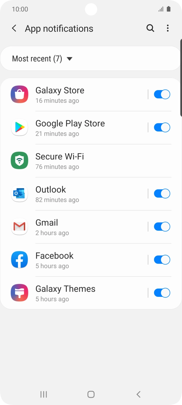 Press the drop down list.