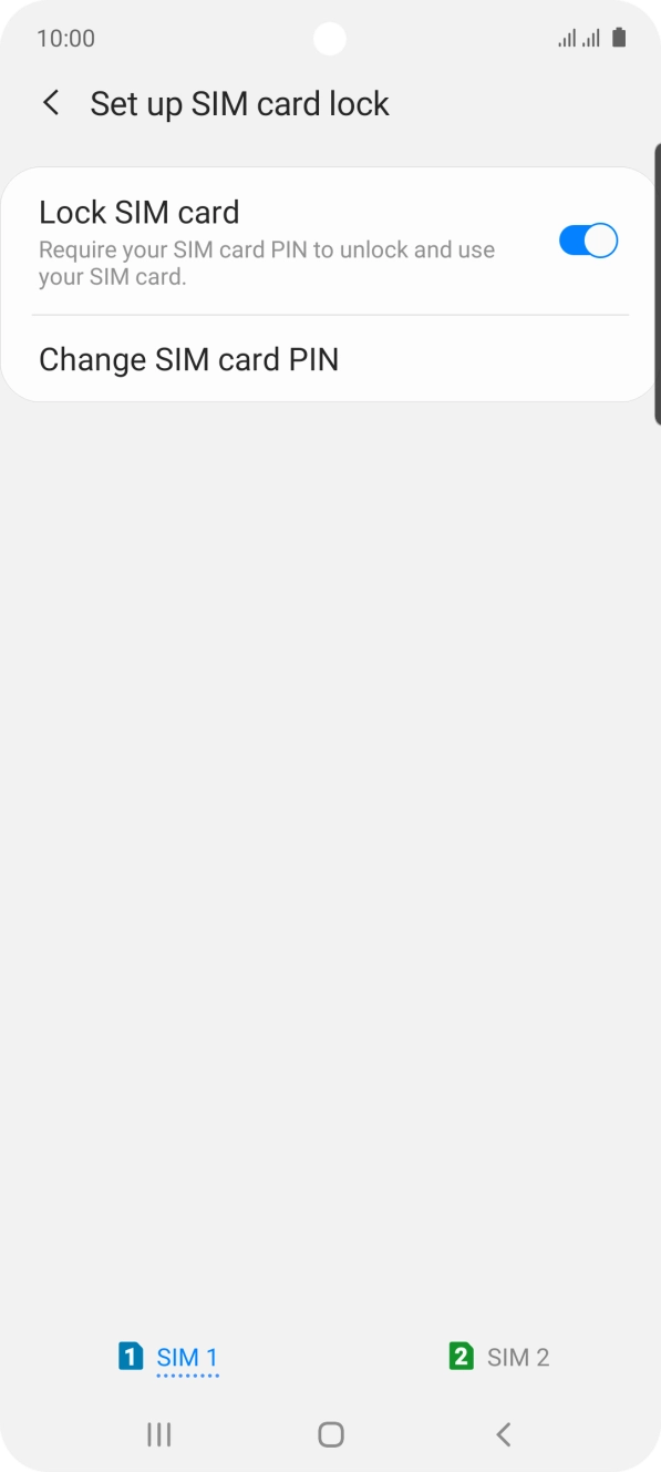 Press the required SIM.