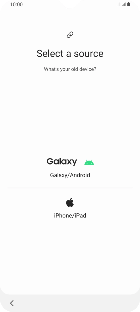 Press the required setting and follow the instructions on the screen to transfer the content from another phone.