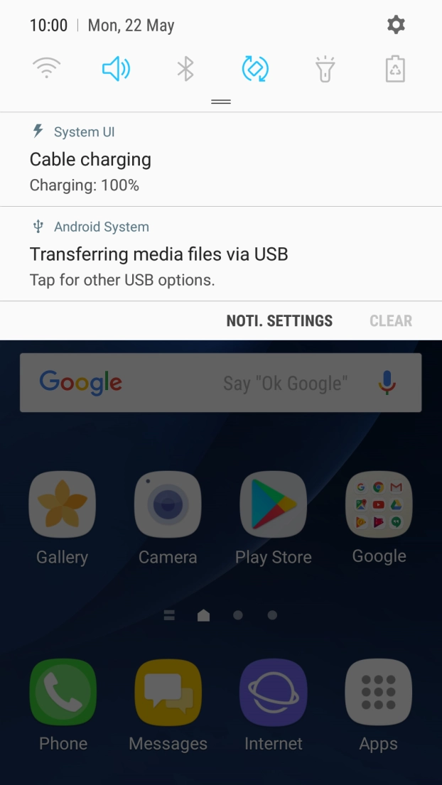 Press the connection icon. Press the connection icon.