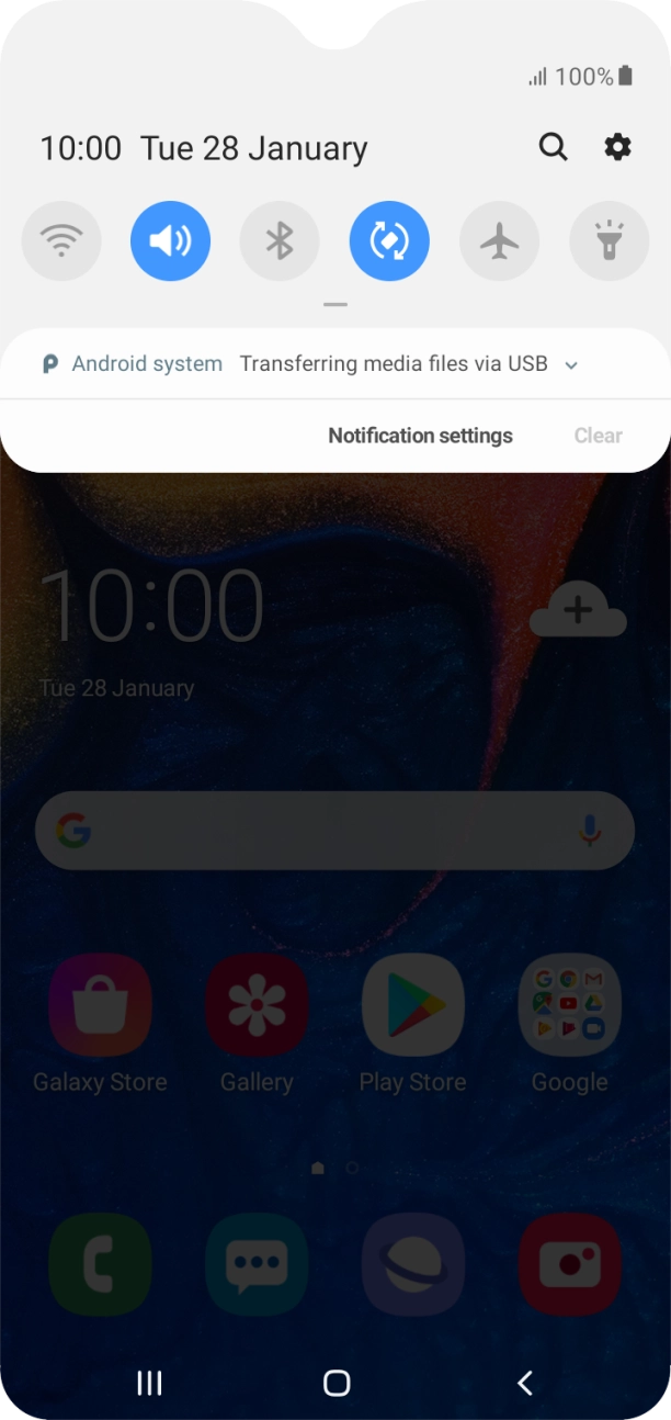 Press Android system. Press Android system.
