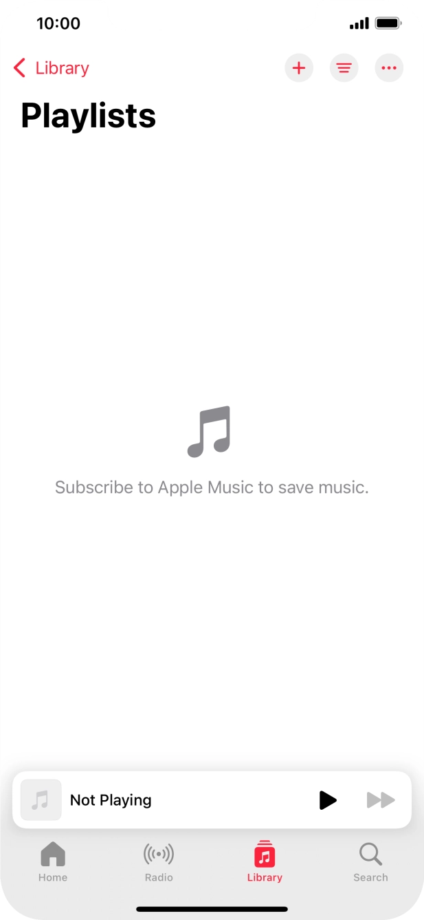 Press the new playlist icon. Press the new playlist icon.