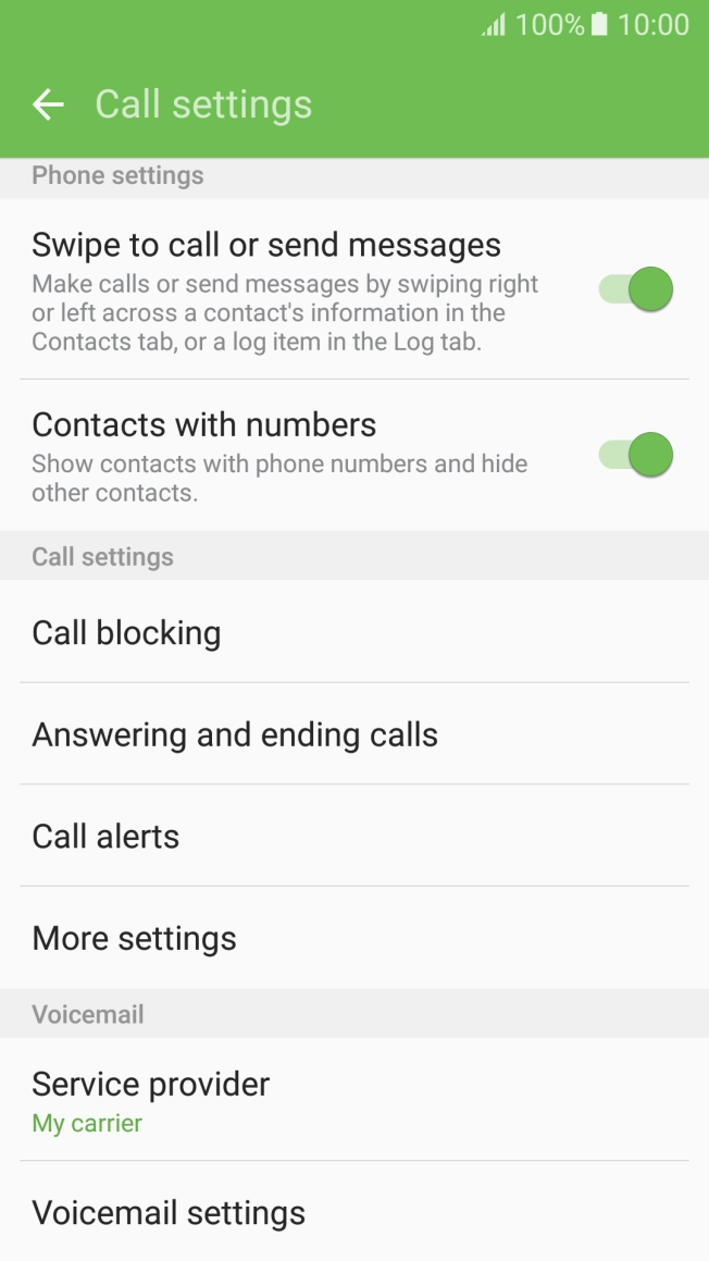 Press Voicemail settings. Press Voicemail settings.