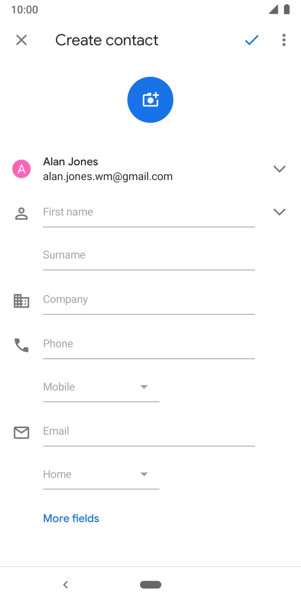 Press the address book drop down list.