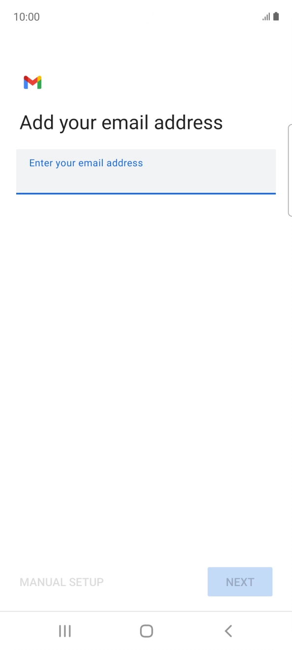 Press the field below 'Enter your email address' and key in your email address. Press the field below 'Enter your email address' and key in your email address.