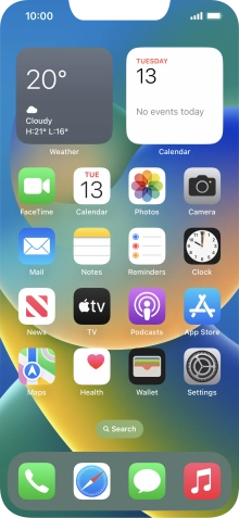 Press the music player icon.