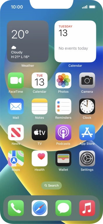 Press the music player icon.