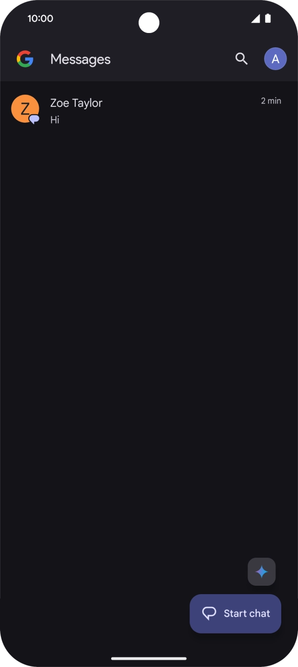 Press the profile icon. Press the profile icon.