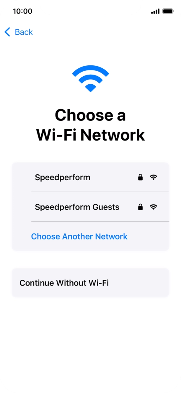 Press the required WiFi network.