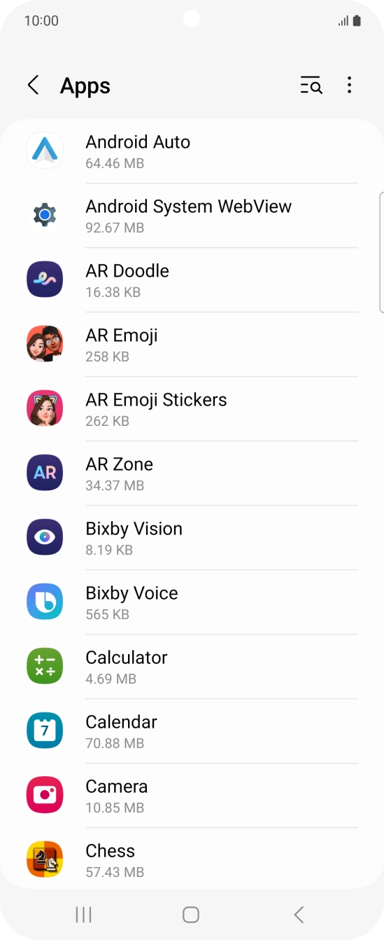 Press the required app.